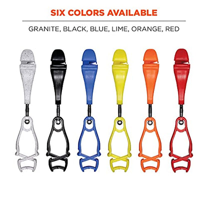 Ergodyne Squids 3420 Swiveling Glove Clip Holder with Dual Clips - color: Lime - Single, size: 1 Count (Pack of 2)