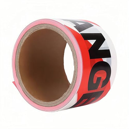 Safety Warning Tape, Red White Premium Barricade Tape, Non Adhesive Tape, 3" x 300 Feet,1 Roll - size: Red & White B-3 Inch