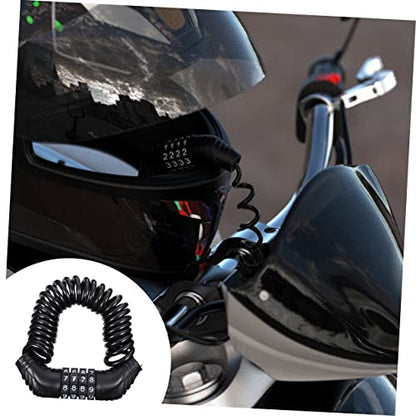 2pcs Portable Anti-Theft Steel Wire Cable Lock Combination Lock for Bikes Helmets and Motorcycles Lightweight and Versatile Security for Outdoor Riding