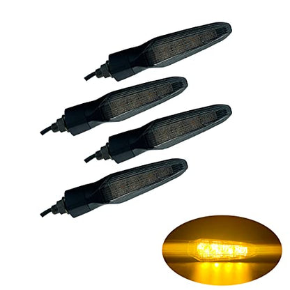 LED Turn Signal Light E-MARK Vehicle Inspection 4pcs set Motorbike Universal High brightness Winker DC12V - color: Smoke / 4pcs, size: Model 1