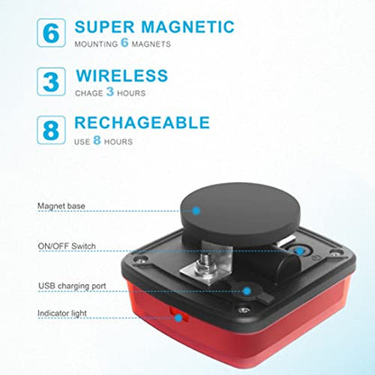Agrieyes Red Electric Light, Waterproof, High Brightness, Longer Lasting Power, Easy Installation - color: Red