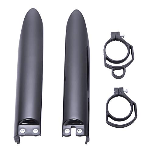 UFO PLAST Lower Fork Cover Set - Replacement Dirt Bike Front Suspension Guard - Compatible with Kawasaki KX100 1998-2013/KX85 2001-2013/KX80 1998-2000 - color: Black KA03711-001