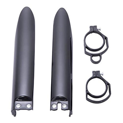UFO PLAST Lower Fork Cover Set - Replacement Dirt Bike Front Suspension Guard - Compatible with Kawasaki KX100 1998-2013/KX85 2001-2013/KX80 1998-2000 - color: Black KA03711-001