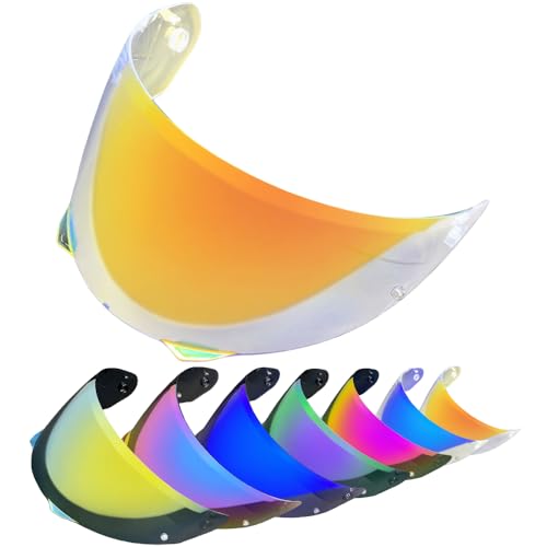 HJ-33 Helmet Visor For i90.Replacement Motorcycle Helmet Shield Compatible with HJC i90 (Revo Clear Red) - color: Revo Clear Red