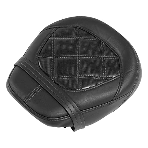 TCT-MOTORPARTS Low-Profile Leather Seat Passenger Seat Fits for Harley Touring 2009-2023 Electra Street Road Glide CVO Road King Black Stitching - color: Passenger Seat Black