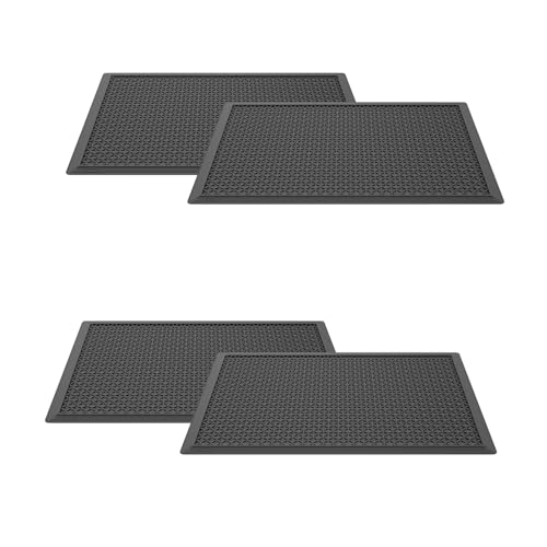 36"×24" Heavy Duty Commercial Rubber Mat,Non-Slip, Grease Resistant Bubble Anti Fatigue Mat Use for Commercial Kitchen, Ramp, Pool, Restaurant, Garage(4 PCS) - size: 36"×24"-4PCS(Scraper Mat)