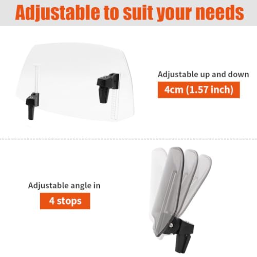 Motorcycle Windshield Extension for BMW F850 GS 2018-2022, Adjustable Clip-On Windscreen Spoiler Deflector Acrylic Windshield Extender Reduce Wind Noise,A - color: A