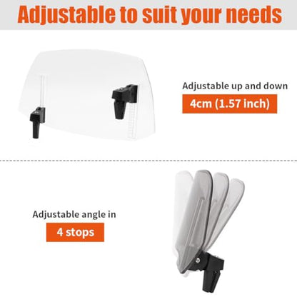 Motorcycle Windshield Extension for BMW F850 GS 2018-2022, Adjustable Clip-On Windscreen Spoiler Deflector Acrylic Windshield Extender Reduce Wind Noise,A - color: A