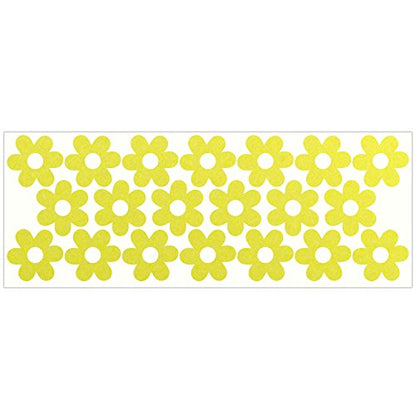 LiteMark Reflective Petal Flower Power Vinyl Stickers, Great for Laptop, Phone, Helmets, Bicycles - Lemon Yellow, Pack of 20 Pcs - color: Lemon Yellow