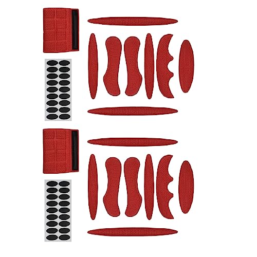 2 Set Cycle Helmet Pads, Helmet Padding Kit, Universal Foam Pads for Motorcycle Bike Cycling Helmet (Red) - color: Red