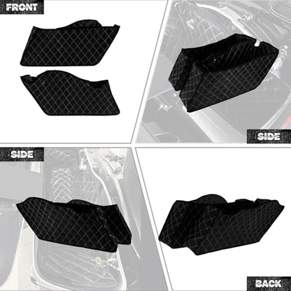Non-Stretched Saddlebag Liners Inserts White Thread Compatible with Harley Touring Electra Street Glide Road King 2014-2023 1 Pair - color: White Stitching