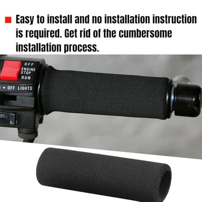 Motorcycle Handlebar Grips, Foam Handlebar Cover Sleeve Anti Slip Bar Grip Pads for R850 R1100GS R1150GS R1200GS Vibration Absorbing Soft Foam Comfort Grip for Heated Handlebars Long Distance Riding