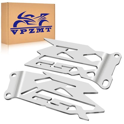 Foot Pegs Heel Plates Guard Protector for Suzuki GSXR 600/GSXR-750 2006-2016 & GSX-R1000 2003-2016, Chrome - color: Chrome