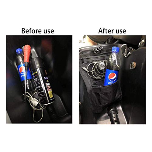 AUFER Motorcycle Internal Saddlebags Lid Organizer Bags Hard Bags Saddle Bag Small Tools Storage Pouch Compatible With For Harley VRSC Softail Touring Sportster Dyna Indian Yamaha Kawasaki,Black
