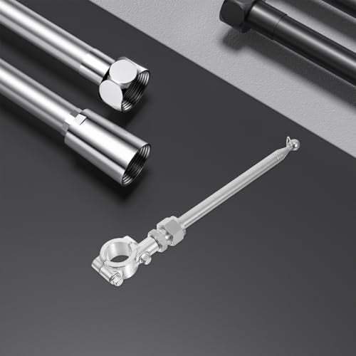 Alipis Extendable Flag Pole Aluminum Alloy and Steel Material 2pcs for Motorcycle and Bicycle Easy Installation with Versatile Usage, for Biking and Riding Safety