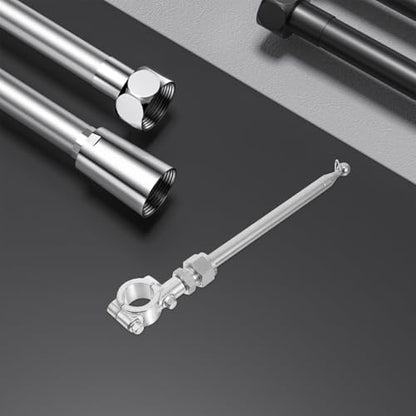 Alipis Extendable Flag Pole Aluminum Alloy and Steel Material 2pcs for Motorcycle and Bicycle Easy Installation with Versatile Usage, for Biking and Riding Safety