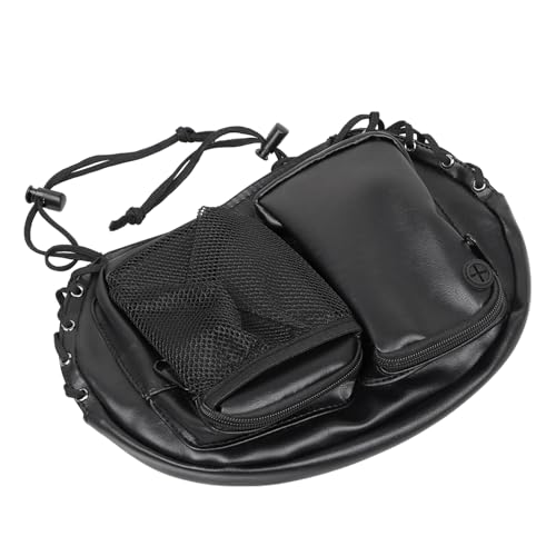 Black Motorcycle Rider Backrest Organizer Bag Sissy Bar Bag for Harley Touring Electra Glide Street Glide CVO Road Glide Limited Tri Glide Softail Dyna Sportster