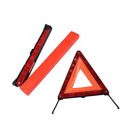 Reflective Warning Triangle Kit for Roadside Emergencies Safety Sign for Vehicles Compact Car Storage Easy Setup Red Emergency Sign