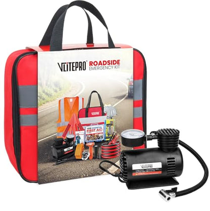 Car Emergency Kit,Roadside Emergency Car Kit for Vehicles,with Portable Air Compressor,Jumper Cable for Women,Men,Teen