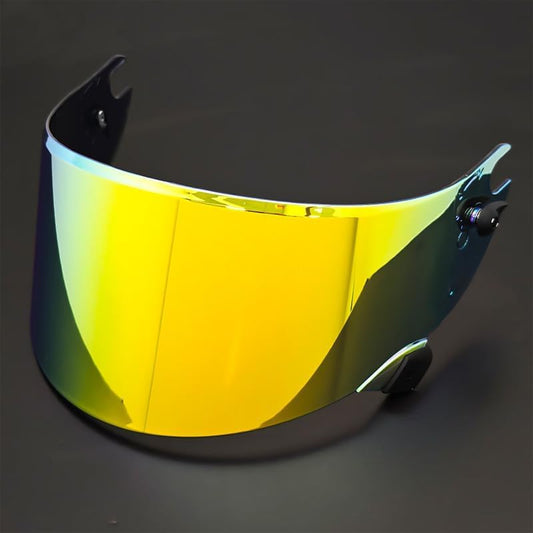 Motorcycle Helmet Visor for Shark Race R Pro GP, Anti Scratch Colored Motorcycle Helmet Lenses, Motorcycle Helmet Face Shield with Anti-Fog Rainproof Film, B Gold-Plated - color: B Gold-plated