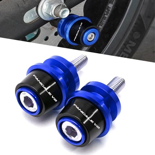 For PANIGALE V2 Panigale V2 PanigaleV2 panigale v2 panigalev2 8MM Motorcycle Accessories CNC Aluminum Premium Swingarm Spool Slider Stand Screws (Blue) - color: Blue