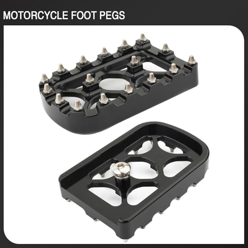 MX Wide Floorboards Foot Pegs Brake Pedal Cover Shifter Peg Kit for Harley Touring 1986-2023 Road Glide Street Glide 86-2017 Softail Fat Boy FL 2012-2016 Dyna FLD (Silver Black) - color: Silver Black