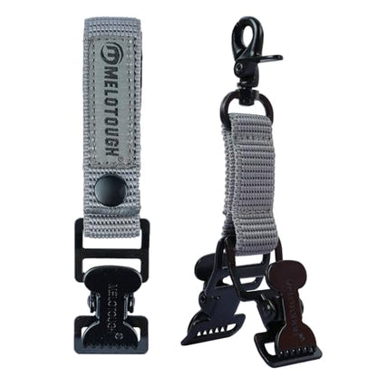 MELOTOUGH Firefighter Glove Strap | Work Glove Holder Clip with Glove Leash Swivel Snap Hook,Alligator Clip - color: Grey