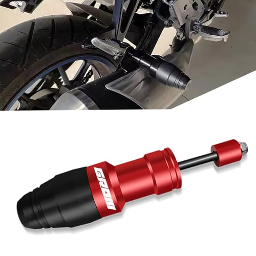 For GROM MSX125 MSX 125 2019 2020 2021 2022 2023 Fall Collision Protection Rod Motorcycle Anti-Fall Rod Scooter Bike Bar CNC Aluminum Engine Crushing Collision Frame Slider (Red) - color: Red