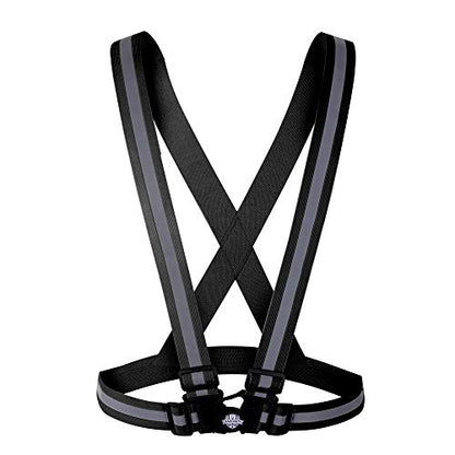 Dazonity High Visibility Safety Vest,Lightweight,Adjustable & Elastic Vest,Hi Vis Reflective Strips, Fit for Men & Women, Construction,Cycling, Runnning, Surveyor, (Black) - color: Black-1pack