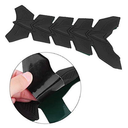 3D Protector Decal Sticker, Motorcycle Tank Protector, Motorcycle Gel Oil Gas Tank Pad Fish Bone Protector Decal Sticker Pad Decor Rubber(black)