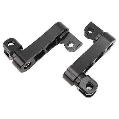 Motorcycle Foot Peg Highway Bracket 360° Adjustable Rugged Foot Peg Extension Bracket Aluminum Foot Peg Clamp Extensions Bracket for Touring (Black) - color: Black