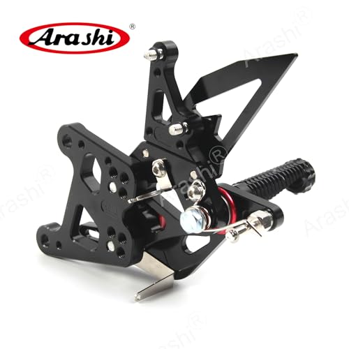 Arashi Version 2.0 Adjustable Rearsets for Honda CB300F CBR300R 2015-2023 ABS include, Black - color: Black, size: CB300F CBR300R 2015-2023 ABS include