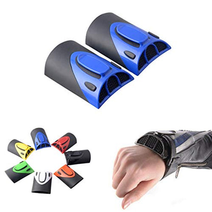 Goldfire Cooling Arm Sleeves 1 Pair Motorcycle Cooling System Jacket Sleeve Vent for Riding Warm Weather Accessories - color: Blue Clip-on Jacket Vents