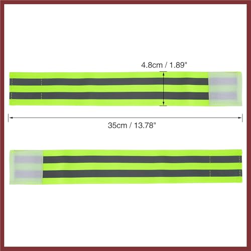 8pcs Reflective Bands for Arm Reflective Armbands High Visibility Night Cycling Riding Reflector Tape Straps Bracelet Green Replace Parts