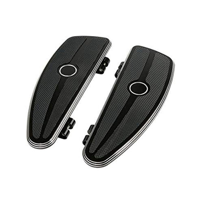 TCMT Pair Half-Shield Burst Rider Footboard Fit For Harley Touring 1986-2025 Road King Electra Street Road Glide Trike Models 2008-2025 Softail FL 1986-2017 Switchback FLD 2012-2016 - color: Rider Footboard, size: Style C