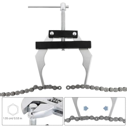 ChgImposs Chain Breaker Tool for #100–#200 Roller Chains – Heavy Duty High Carbon Steel 2-Claw Connecting Puller for Motorcycle, Bicycle, Go-Kart & ATV Chain Repair