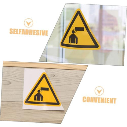 Healifty 10pcs Caution Stickers for Machines Watch Your Head Triangle Signs Warning Sticker for Equipment Safety Caution Decals Adhesive Safety Signs