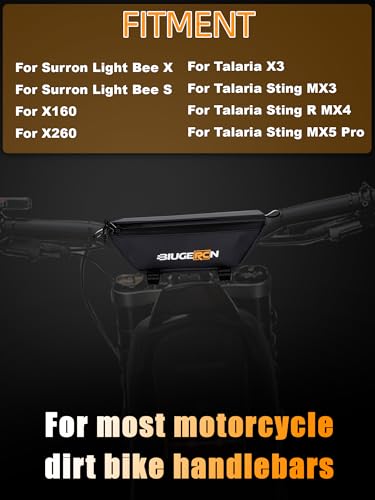 Electric Dirt Bike Handlebar Bag,Universal Ebike Handle Bar Storage Pouch for Tutti Soleil 01/Ridstar Q20/Surron Light Bee X LBX/Talaria X3 Sting MX3 R MX4 MX5/E Ride Pro