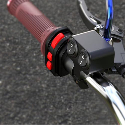 Motorcycle Handlebar Switch 22mm Waterproof Off Button Dual Toggle for Driving Lamp Control Compatible Motorbike Accessories and ATV Lights