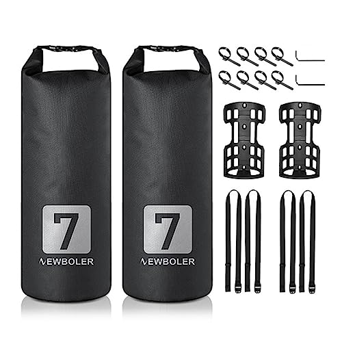 LIXADA 3L/7L Bike Fork Bag - Waterproof Dry Bag, Roll Top Design, Lightweight Bicycle Fork Bag, Portable Cycling Pack for Mountain & Road Bikes, Scooter - color: 7L(2 Packs)