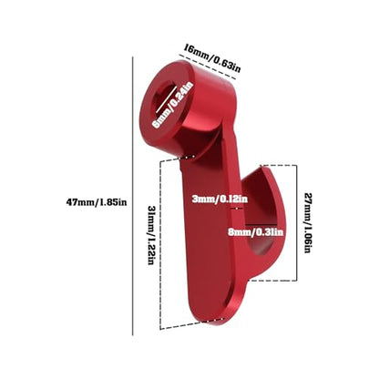 2Pcs Motorcycle Handlebar Hook CNC Aluminium Helmet Hook Suitable for Motorcycle Helmets Gloves Cups(Red) - color: Red