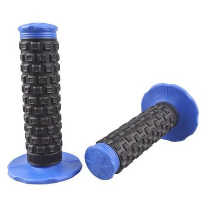 7/8" Dirt Bike Grip Rubber Anti-Slip Universal Motorcycle Grips Handlebar Racing Grip for Motocross Mini Bike Surron Light Bee x Grips KLX110 YZ450F XR50 CRF80 Motocross Grips - color: Blue