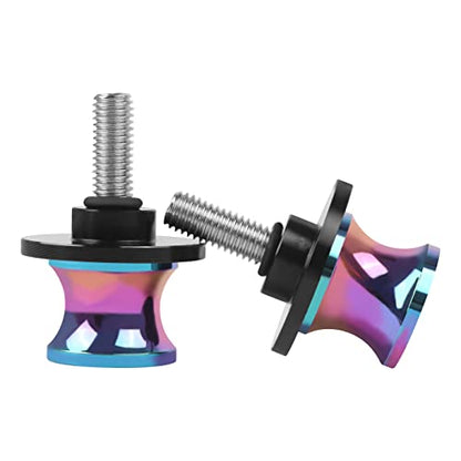 Worldmotop 2PCS 10MM M10 X1.5 Motorcycle Swing arm Spools Swingarm Spools Sliders Stand Screw Replacement for Kawasaki BMW Honda Suzuku Ducati (10MM-Purple) - size: 10MM-Purple