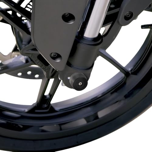 Xitomer Front Axle Sliders Compatible with CFMOTO 450NK 2024-2025, CFMOTO 450SS 2023-2025 Front Fork Wheel Frame Sliders Motorcycle Crash Protector (Front) - style: Front