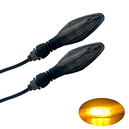 LED Turn Signal Light E-MARK Vehicle Inspection 2pcs set Motorbike Universal High brightness DC12V - color: Smoke / 2pcs, size: Model 2