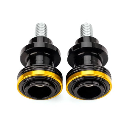 M8 Swingarm Spools Sliders, CNC Billet Aluminum Universal Paddock Rear Stand Screws Bobbins, Fits for CBR600RR CBR1000RR, GSXR600/750/1000, ZX6R ZX10R Z650 Z900, SV650,S1000RR– 2 PCS (Gold) - color: Gold