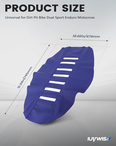 Dirt Bike Universal Seat Cover Non-Slip Gripper Soft Motorcycle Seat Covers for CRF YZF YZ EXC SX KLX KX TTR Most Motocross Blue - color: blue