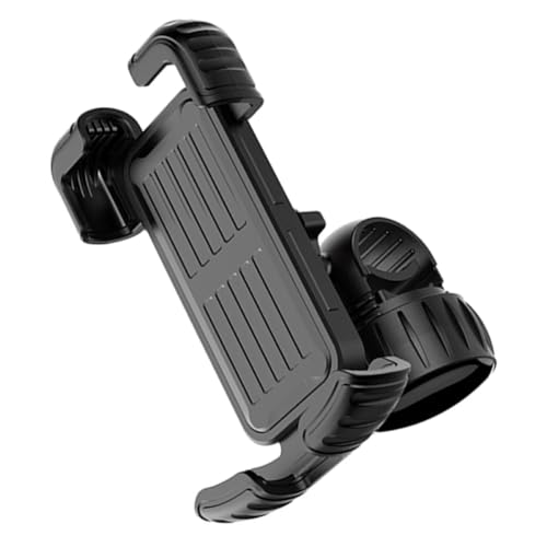 BESPORTBLE Anti-Shake Bike Phone Holder Mount for Bicycle and Motorcycle, Vibration Dampening Handlebar Cell Phone Support, Black, Fits 1.8-2.8cm Tubes, Suitable for Navigation and Scooter