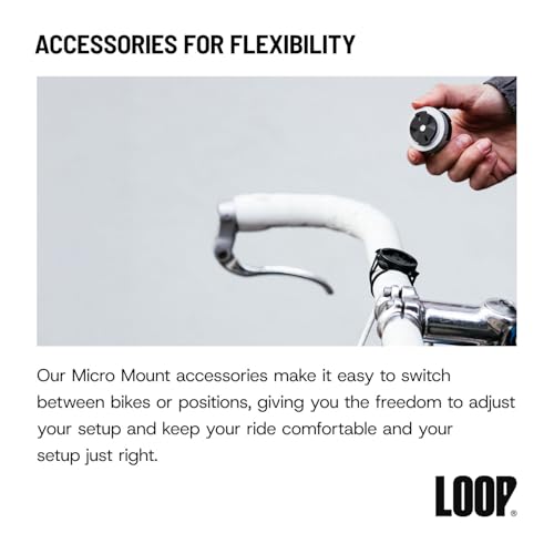 Loop Micro Mount – Super Compact Bike Phone Holder for iPhone & Samsung – Metal Stem Cap Mount, Easy Installation, Universal Fit, Seamless Integration, Durable & Sleek Bicycle Phone Mount - Silver - color: Silver