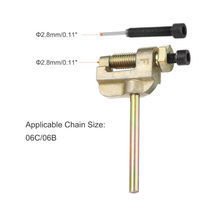 uxcell Bike Chain Breaker for Chain 06C/06B with Pin 2.8mm Bicycle Chain Splitter Cutter Detacher Repair Tool for Motorcycle ATV Bicycle
